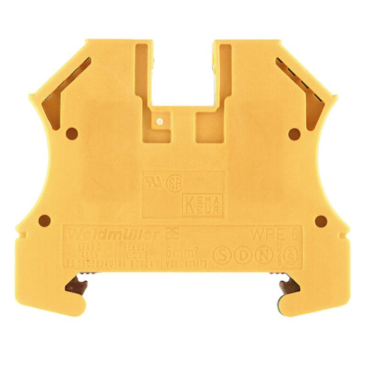 1010200000 - WPE 6 Terminal Block, 6 mm², Green-Yellow, 800V Rated  (Pack of 50)