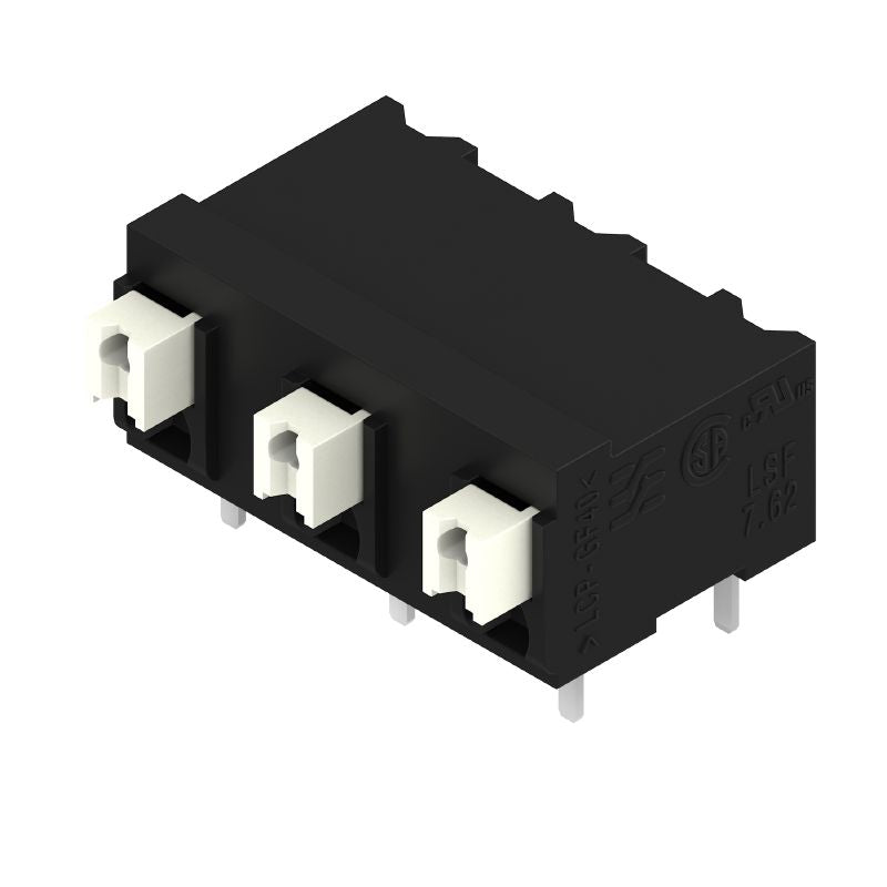 1824960000 - 3-Pole 90° PCB Terminal with 3.5mm Solder Pins, Black Tube  (Pack of 28)