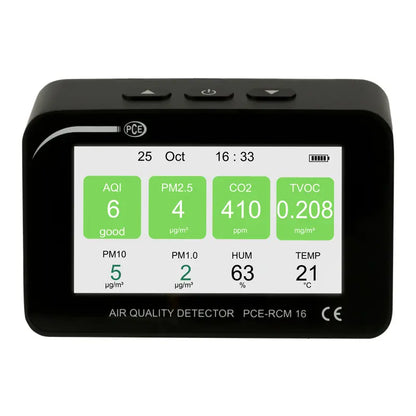 PCE-RCM 16 - 4.3" Air Quality Meter with CO2 and Humidity Monitoring