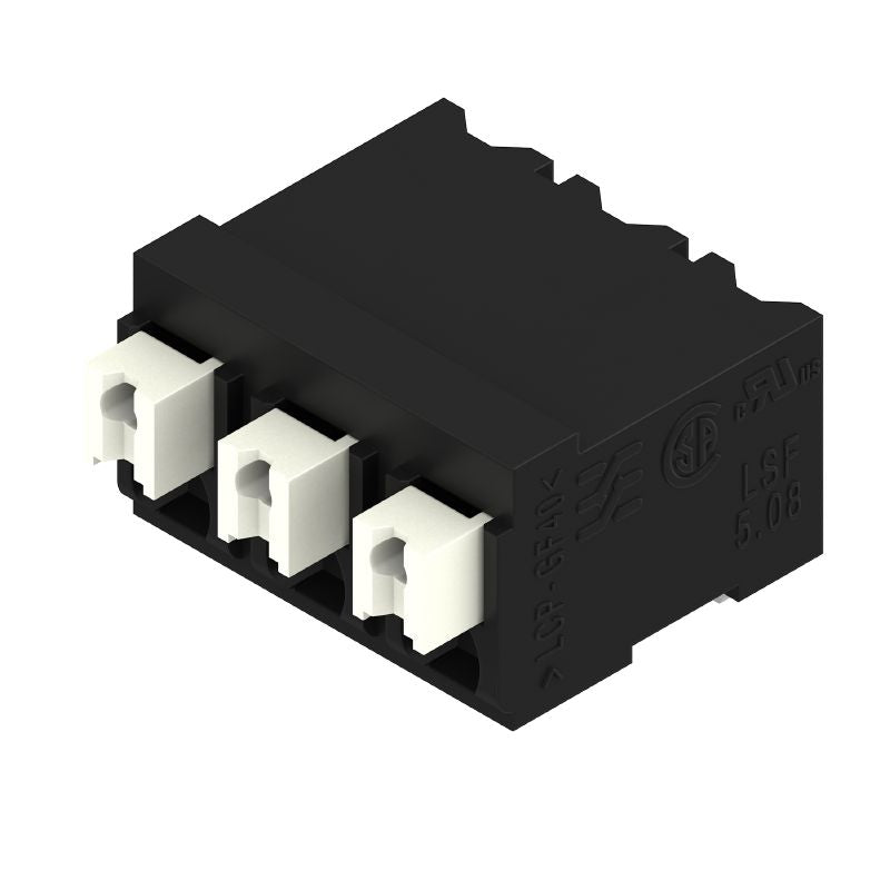 1876440000 - 5.08mm PCB Terminal, 3 Poles, Black with Push-In Connection  (Pack of 265)
