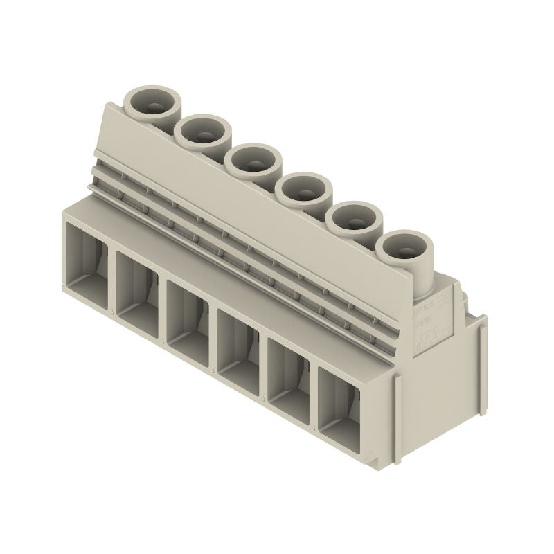 1839310000 - 6-Pole 90° PCB Terminal with 3.2mm Solder Pins, Pebble Grey  (Pack of 20)