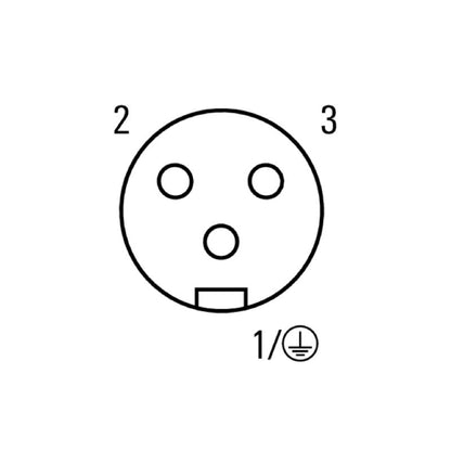 1292380000 - 7/8" Built-in Plug Connector with 0.2m Cable, PG 13.5
