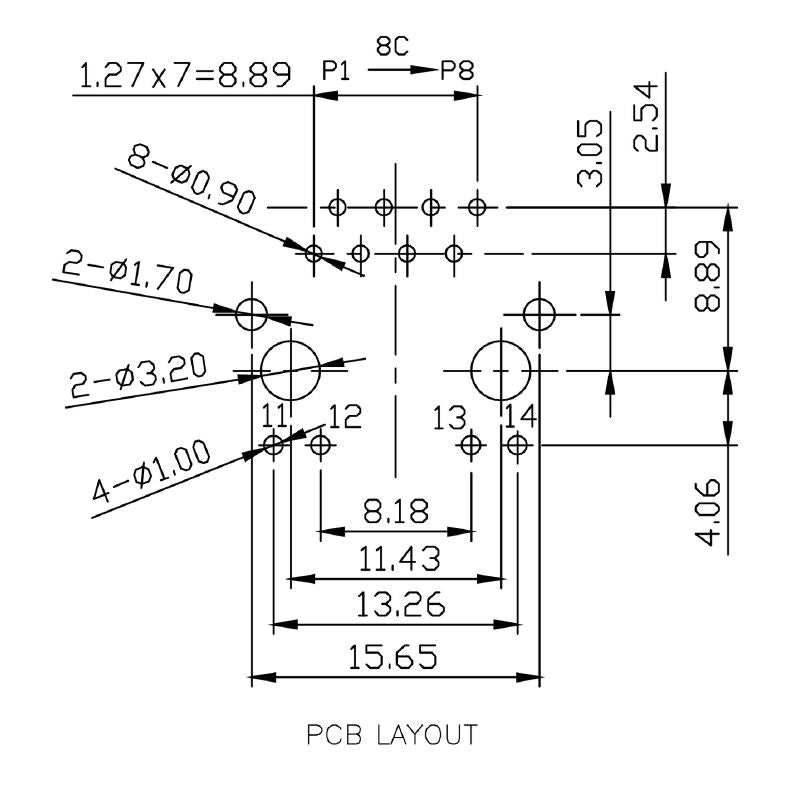 2563850000 - Durable PCB RJ45 Transformer Jack with 8 Poles and 750 Cycles  (Pack of 120)