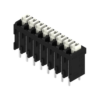 1825850000 - 8-Pole Push-In Black Terminal, 3.5mm Pin, 180° Orientation  (Pack of 17)