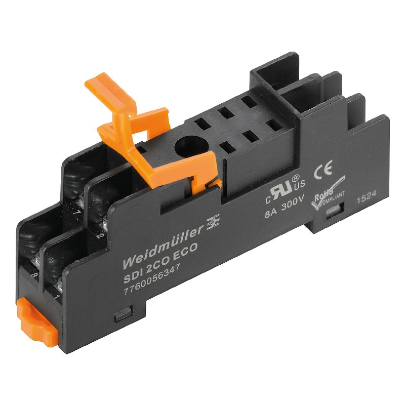 7760056347 - Eco Relay Socket with 2 CO Contacts, 8A, -40°C to 70°C  (Pack of 10)