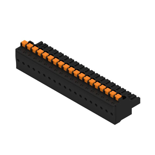 1000200001 - 5.08mm PCB Female Connector, 19 Poles, 90° Orientation  (Pack of 18)