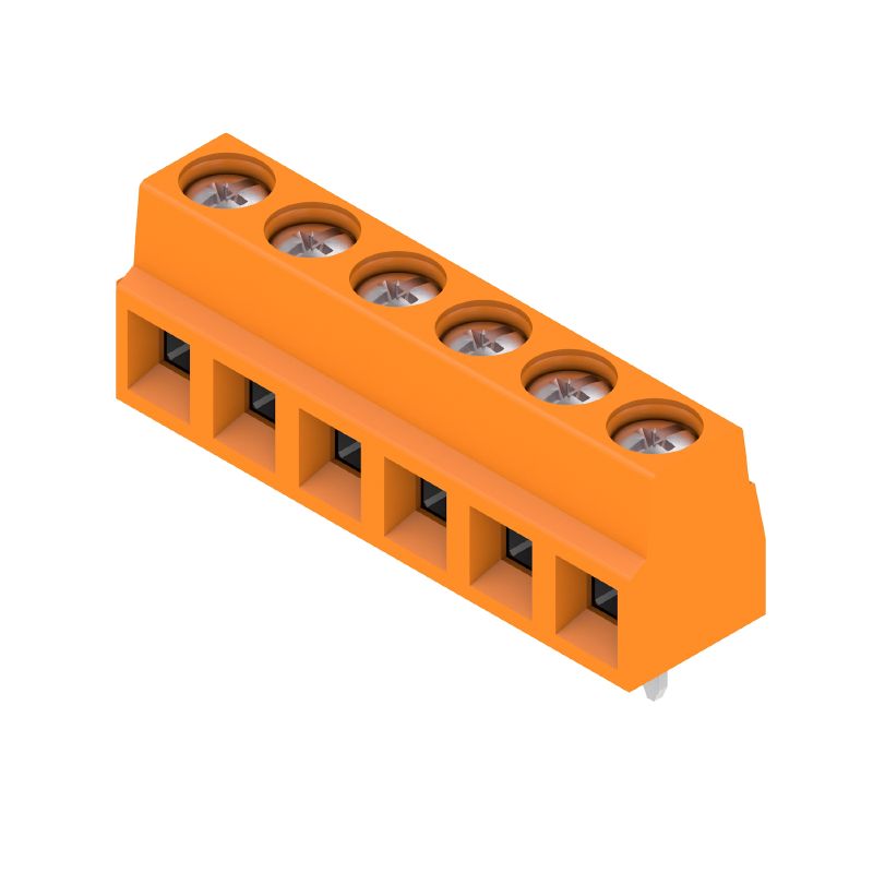 1912570000 - 5.08mm PCB Terminal, 6 Poles, 90° Angle, Orange  (Pack of 100)