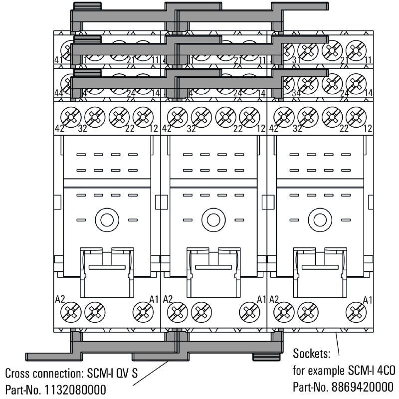 1132080000 - 12A RIDERSERIES Cross-Connector, 6-Terminal, RoHS Compliant  (Pack of 10)