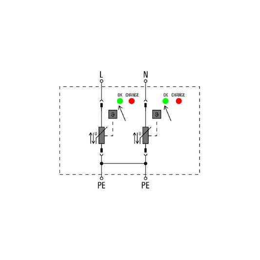 2591400000 - Low-Voltage Surge Arrester for TS 35 Rail, -40°C to +85°C