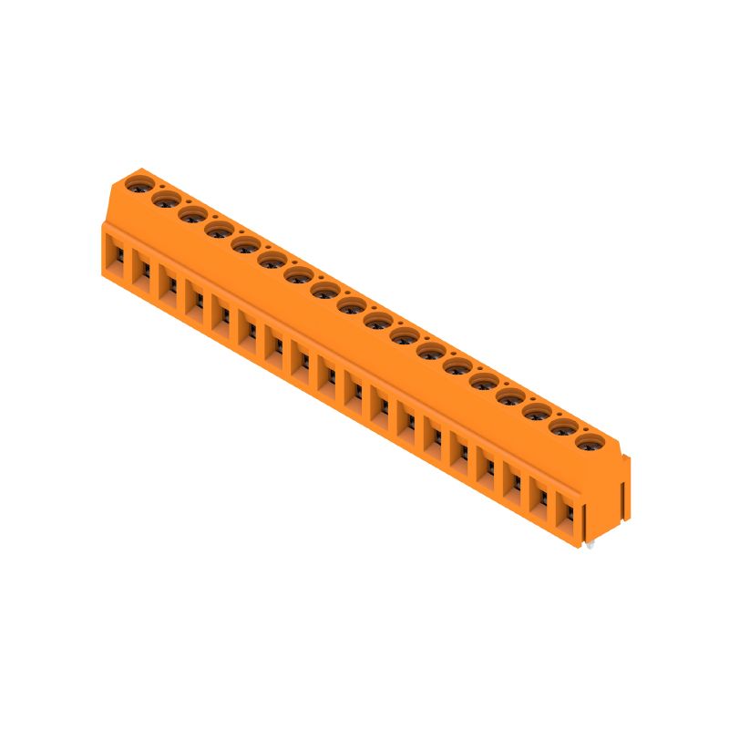 1234140000 - 5.00mm 18-Pole Orange PCB Terminal, 90° Angle, UL Certified  (Pack of 18)