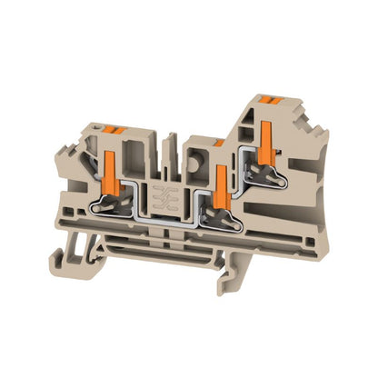 2847720000 - Push-In 4mm² Terminal Block, 32A, 1000V, Dark Beige  (Pack of 50)