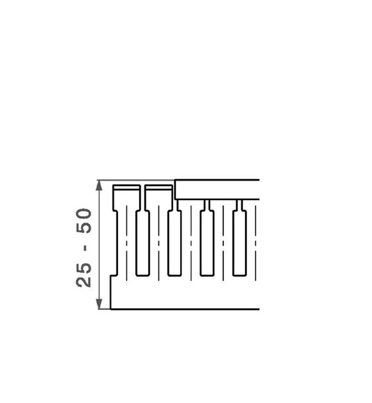 2589770000 - 2000mm Halogen-Free Cable Duct, 50x50mm, UL Compliant  (Pack of 24)
