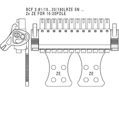 2442990000 - 3.81mm 14-Pole Female Plug Connector with Push-in Feature  (Pack of 50)