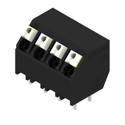 1888660000 - 5.00mm 4-Pole PCB Terminal with 135° Angle, Black  (Pack of 190)
