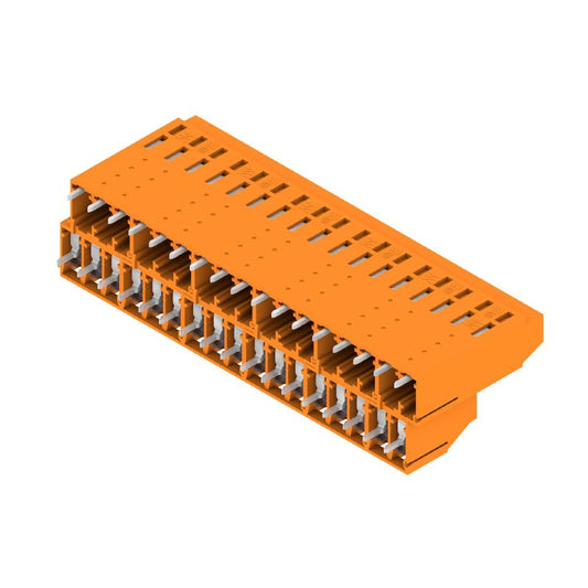 1977610000 - 34-Pole Orange PCB Terminal, 90-Degree Angle, 3.2mm Pins  (Pack of 10)