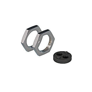 BEF-SET-13 - M18 Fiber-Optic Amplifier Mounting Set with Nuts & Spacer