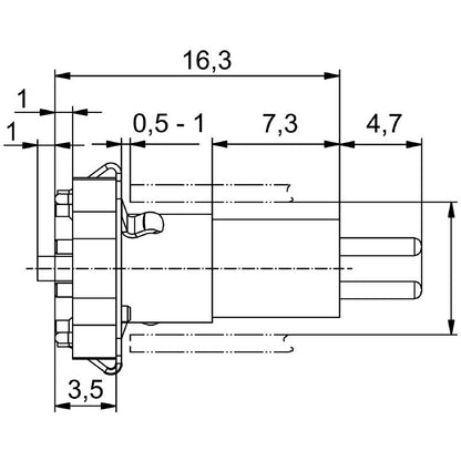 2421810000 - RoHS-Compliant M8 Connector, IP67, 60V/4A, 3-Pole  (Pack of 25)
