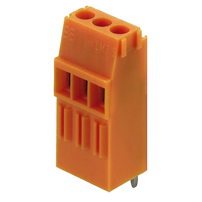 1716710000 - 3.50mm Orange PCB Terminal with 2 Poles, Solder Pins  (Pack of 100)