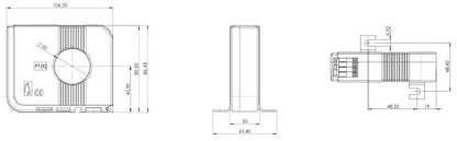 2603430000 - 25A Closed Type Residual Current Transformer, 35mm Conductor