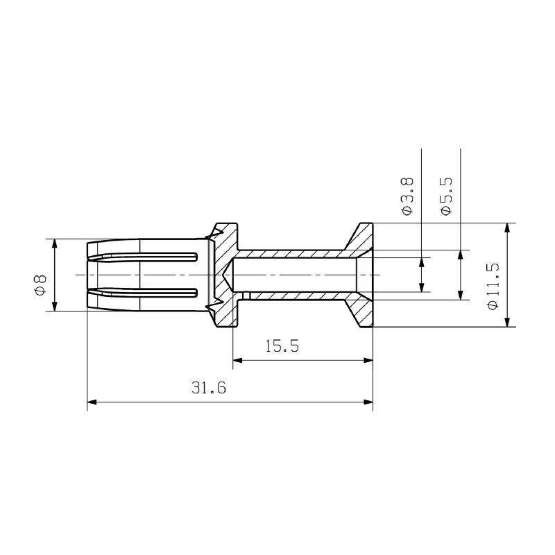 2668210000 - Durable 6 mm² Female Copper Connector, Silver Finish  (Pack of 10)