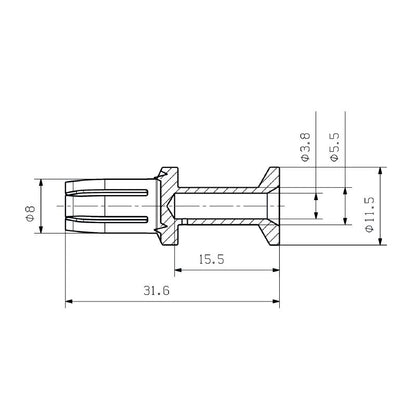 2668210000 - Durable 6 mm² Female Copper Connector, Silver Finish  (Pack of 10)