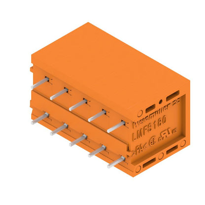 1331470000 - 5.08mm Orange PCB Terminal, 5 Poles, 180° Angle  (Pack of 55)