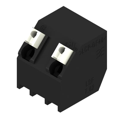 1887110000 - Black Push In 2-Pole PCB Terminal, 7.62mm Pitch, 135° Angle  (Pack of 190)