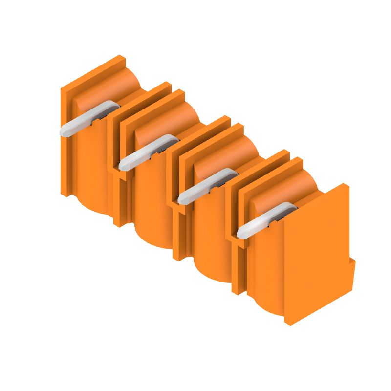 1980390000 - 7.62mm THT Male Header Connector, 4 Poles, 90° Angle  (Pack of 100)