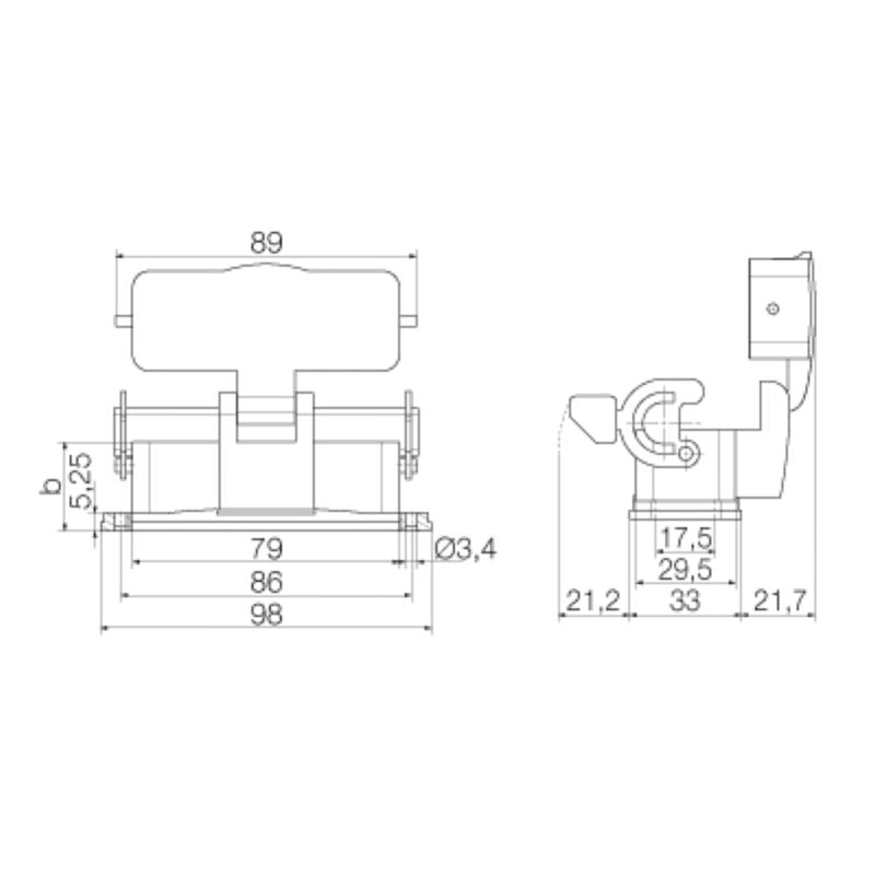 1664940000 - IP65 Enclosure with Locking Clamp for Size 5 Installation