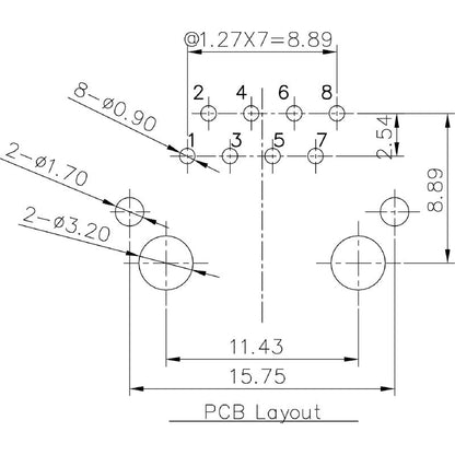 2634590000 - Cat. 6 RJ45 Modular Jack with 8 Poles & 750 Cycles  (Pack of 140)