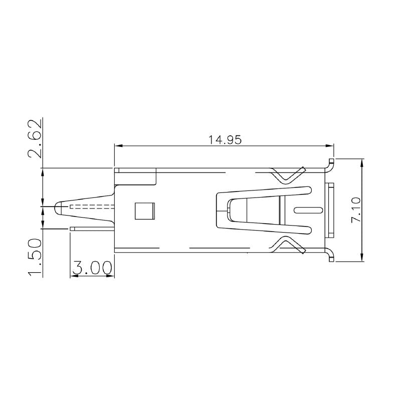 1549730000 - 5 Gbps USB 3.0 PCB Connector with 8 Poles  (Pack of 500)