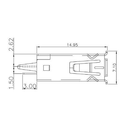 1549730000 - 5 Gbps USB 3.0 PCB Connector with 8 Poles  (Pack of 500)