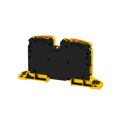 2552160000 - Durable Black/Yellow 35mm² PUSH-IN Feed-Through Terminal  (Pack of 10)
