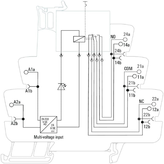 2988380000 - 24-230V Relay Module with Push In Connection and Test Button  (Pack of 5)