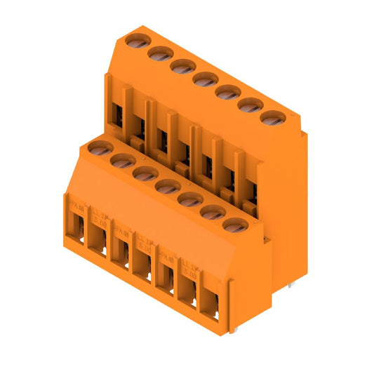 1977300000 - 5.00mm PCB Terminal with 14 Poles, 90° Angle, Orange  (Pack of 50)