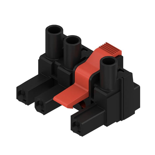 2926080000 - 180° PCB Female Connector with 3 Poles, 4 mm² Clamp  (Pack of 50)