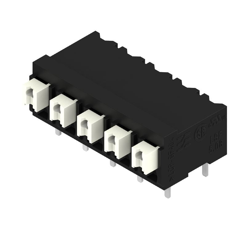 1824840000 - 5-Pole 5.08mm PCB Terminal, 90° Angle, Black, Push-In  (Pack of 22)