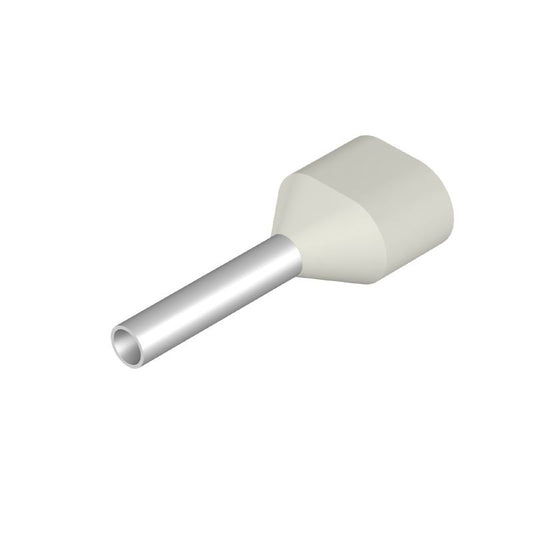 9004780000 - White Twin Wire-End Ferrule, 11mm Stripping Length, 5mm Collar Height  (Pack of 500)