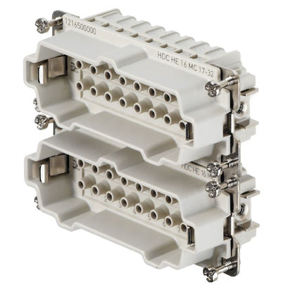 1216500000 - 16-Pole Crimp Connector, 500V, Copper Alloy, RoHS Compliant