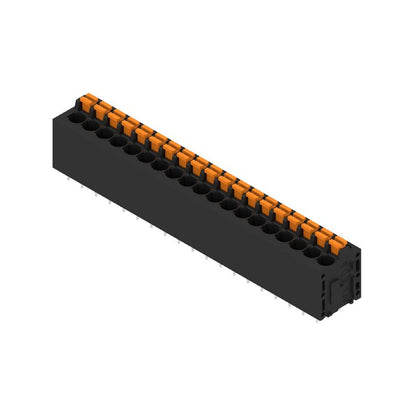 1425220000 - 5mm Pitch Black PCB Terminal with 19 Poles and PUSH IN Mechanism  (Pack of 15)