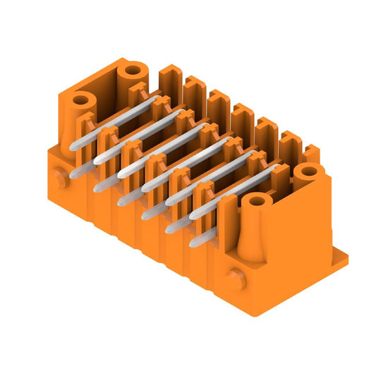 1041000000 - 3.81mm 12-Pole Orange PCB Connector with Flange  (Pack of 50)