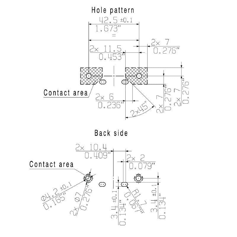 2594720000 - 42.5mm 2-Pole PCB Connector with 90° Elbow  (Pack of 20)