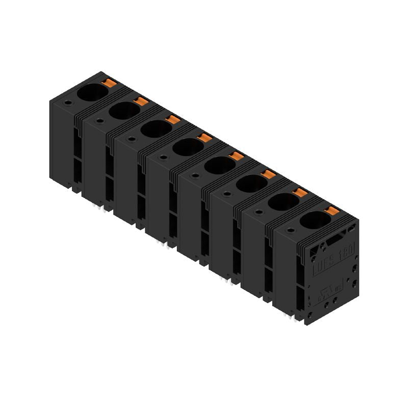 2492270000 - 8-Pole Black PCB Terminal Block, 15mm Pitch, Push-In Connection  (Pack of 10)