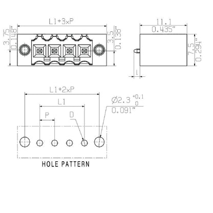 2535480000 - 16-Pole 3.5mm PCB Connector for THT/THR Soldering  (Pack of 24)