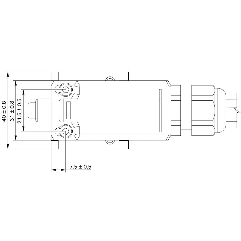 2537730000 - WIL-TS-M12 Connector, 40mm Deep, RoHS Compliant