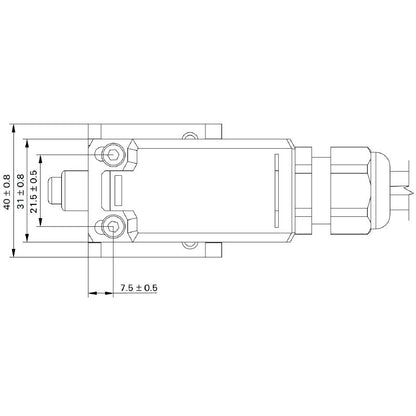 2537730000 - WIL-TS-M12 Connector, 40mm Deep, RoHS Compliant