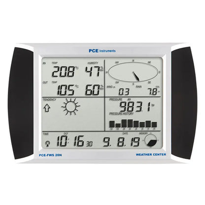 PCE-FWS 20N - Wireless Climate Meter with Touchscreen & Solar Power