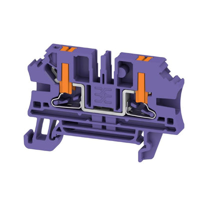 2871920000 - Violet Feed-Through Terminal Block, 4mm², 32A, Push-In Tech  (Pack of 50)
