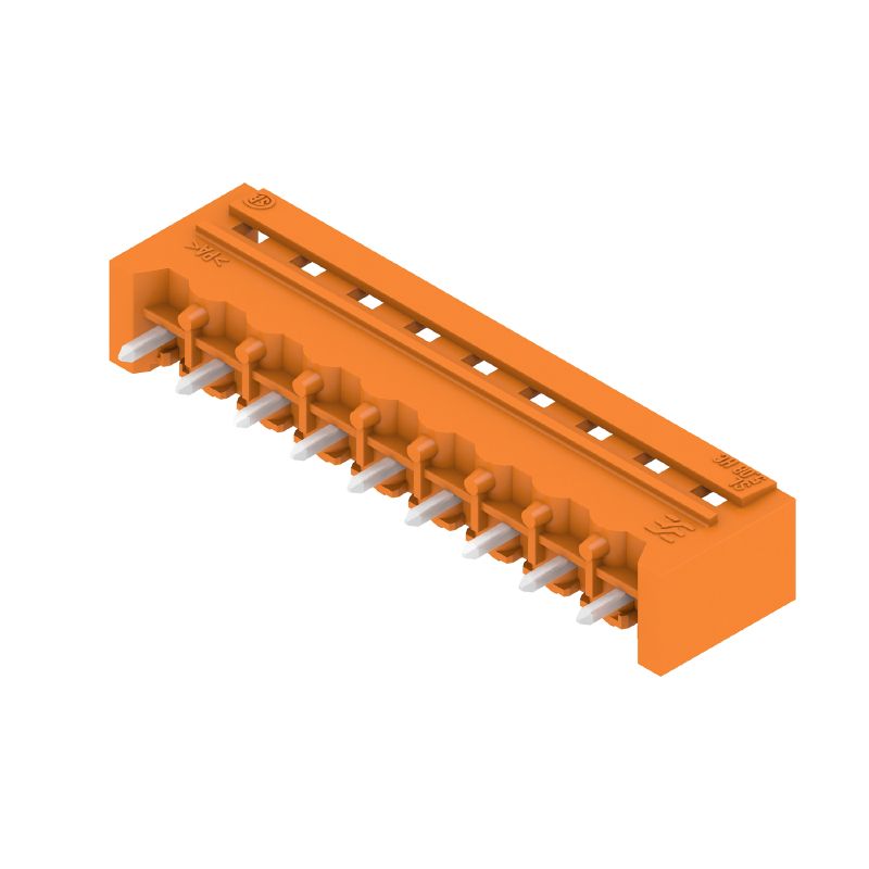 1146890000 - 9-Pole 5.08mm Male PCB Connector, 180° Angle, Orange Finish  (Pack of 50)
