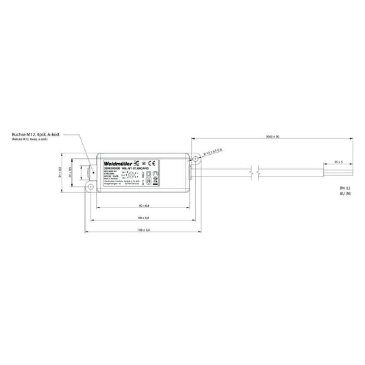 2598350000 - IP65 TPE Cable Housing, 3m Length, Robust Design